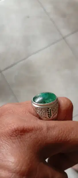 cincin perak bacan / kecubung karang