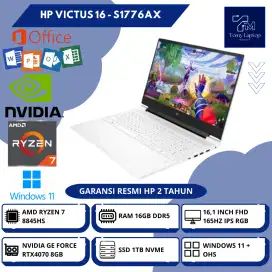 HP VICTUS 16 AMD RYZEN 7-8845HS NVIDIA RTX4070 8GB RAM 16GB 1TB 16INCH