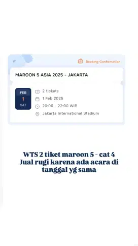 Tiket Konser Maroon 5