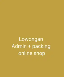 Lowongan DICARI ADMIN online shop khusus CEWEK