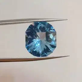 Natural Blue Topaz HQ custom cut 12.65 CRT