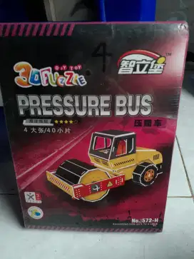 3D Puzzle Shop DIY Toy Pressure Bus 572H/mainan edukasi anak mobil