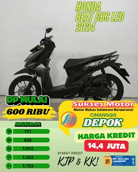 PROMO DP 600 RIBU + ONKIR FREE HONDA BEAT CBS LED TAHUN 2024