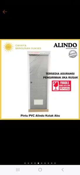 Pintu Kamar Mandi PVC Kotak Abu