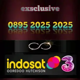 Nomor cantik exsclusive varian angka double tahun 2025 Indosat Three