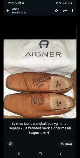 Sepatu aigner kulit size 41