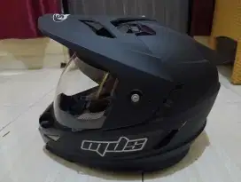 Helm MDS SuperMoto Size M Black Doff