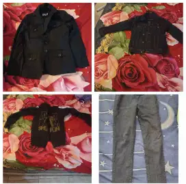 Jasket dan celana jeans 200rb dpt semua di foto