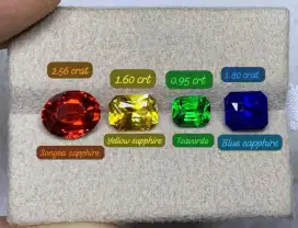 Batu permata sapphire dan Tsavorite