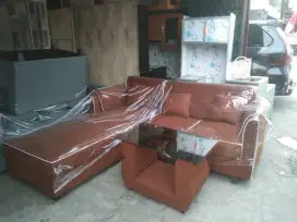 SOFA L selonjor komplit plus meja