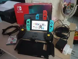 Nintendo switch v2 ofw kelengkapan sesuai deskripsi