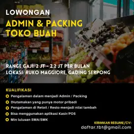 Loowongan Pegawai Toko Buah