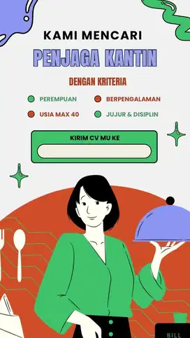 DICARI SEGERA PENJAGA KANTIN SEKOLAH