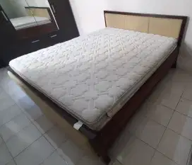 Dijual cepat!! Ranjang dipan kayu jati & spring bed merk Elite