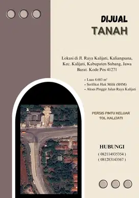 Jual Tanah Persis Exit Tol Kalijati - Subang