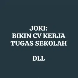 JOKI & PENITIPAN APA AJA CHAT DULU AJA