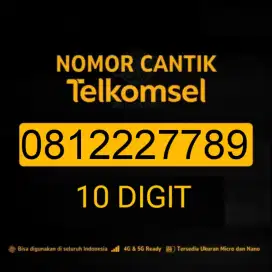 Kartu perdana simpati cantik rapih 10 digit