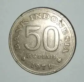UANG LOGAM LAWAS 50 RUPIAH EMISI TAHUN 1971