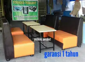 Yoshiko perabot - 2 sofa cafe + 1 meja