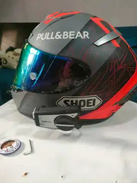 Helm shoei + Sena