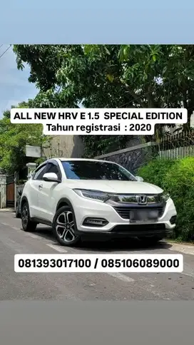 ALL NEW HRV E 1.5  SPECIAL EDITION AUTOMATIC
Tahun registrasi : 2020