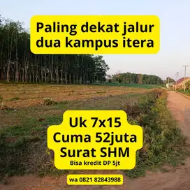 KAVLING 50JUTAAN DEKAT BANGET JALUR DUA ITERA SURAT SUDAH SHM