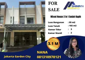 Mixed House 2 in 1 Sudah Rapih Siap Pakai di JGC, Jakarta Garden City