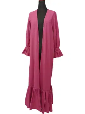 Cardigan long Outher, Gamis Wanita Premium, size standar warna pink ba