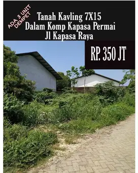 Kavling Di Perumahan Kapasa Raya Permai  Jl. Kapasa Raya Dkt 7X15=105m