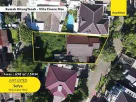 Lebak Bulus Villa cinere mas luas 698 rumah hitung tanah