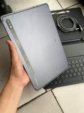 SAMSUNG TAB S7 5G + keyboard dan pen original Samsung