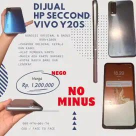 JUAL HP SECOND VIVO Y20S NO MINUS