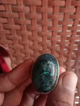 Cincin batu bacan serat kura2 jumbo