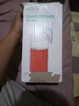 GLASS PITCHER teko kaca (baru)