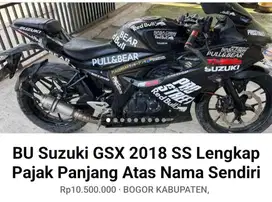 Suzuki GSX-R150 2018 SS Lengkap Pajak Panjang Atas Nama Sendiri