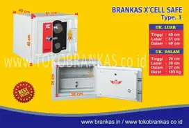 Brankas XCELL type 1 Brangkas Lemari besi Tahan Api Safety Cash Box