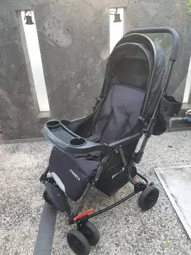 PLIKO STREAM R HITAM STROLLER KRETA BAYI STROLER 2 ARAH KERETA BANDUNG