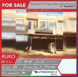 DIJUAL RUKO DI PINGGIR JALAN DI KOTA PONTIANAK JL. SEPAKAT 2