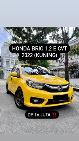 DP 16 JUTA‼️ Brio Satya 1.2 E CVT 2022 Kuning