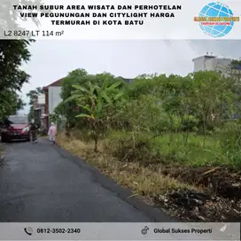 Tanah siap bangun dekat dekat tempat wisata dan perhotelan kota Batu