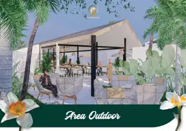 Resort villa full fasilitas cafe beach club dan convention hall