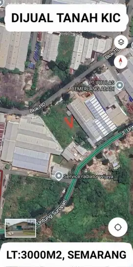 DIJUAL TANAH KAWASAN INDUSTRI CANDI,  KIC GATSU, SEMARANG