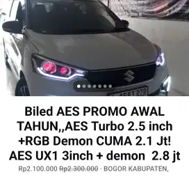 Lampu Biled AES 2.5 Inch dan 3inch Garansi 2 Tahun. FREE SOUVENIR