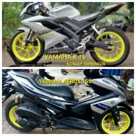 aerox old 155 yamaha , 2018 type R lengkap BPKB STNK Faktur