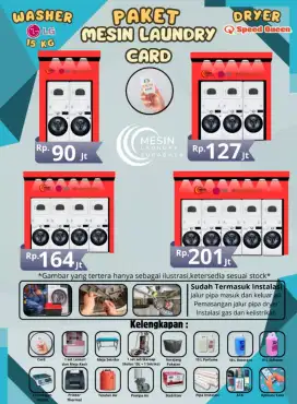 Paket usaha laundry card sistem 4 Set