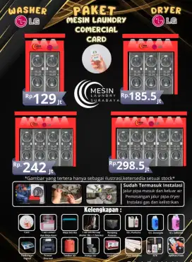 Paket usaha laundry card sistem LG Commercial Giant Max