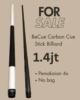 BeCue Carbon Cue Stick Billiard (Like New)