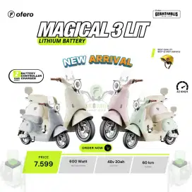 Sepeda Listrik Ofero Magical 3 Lithium Garansi 2th