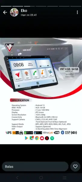 Pemasangan android mobil