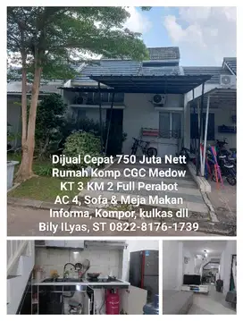 Rumah CGC 3 KT Full Perabot Murah palembang citra grand city